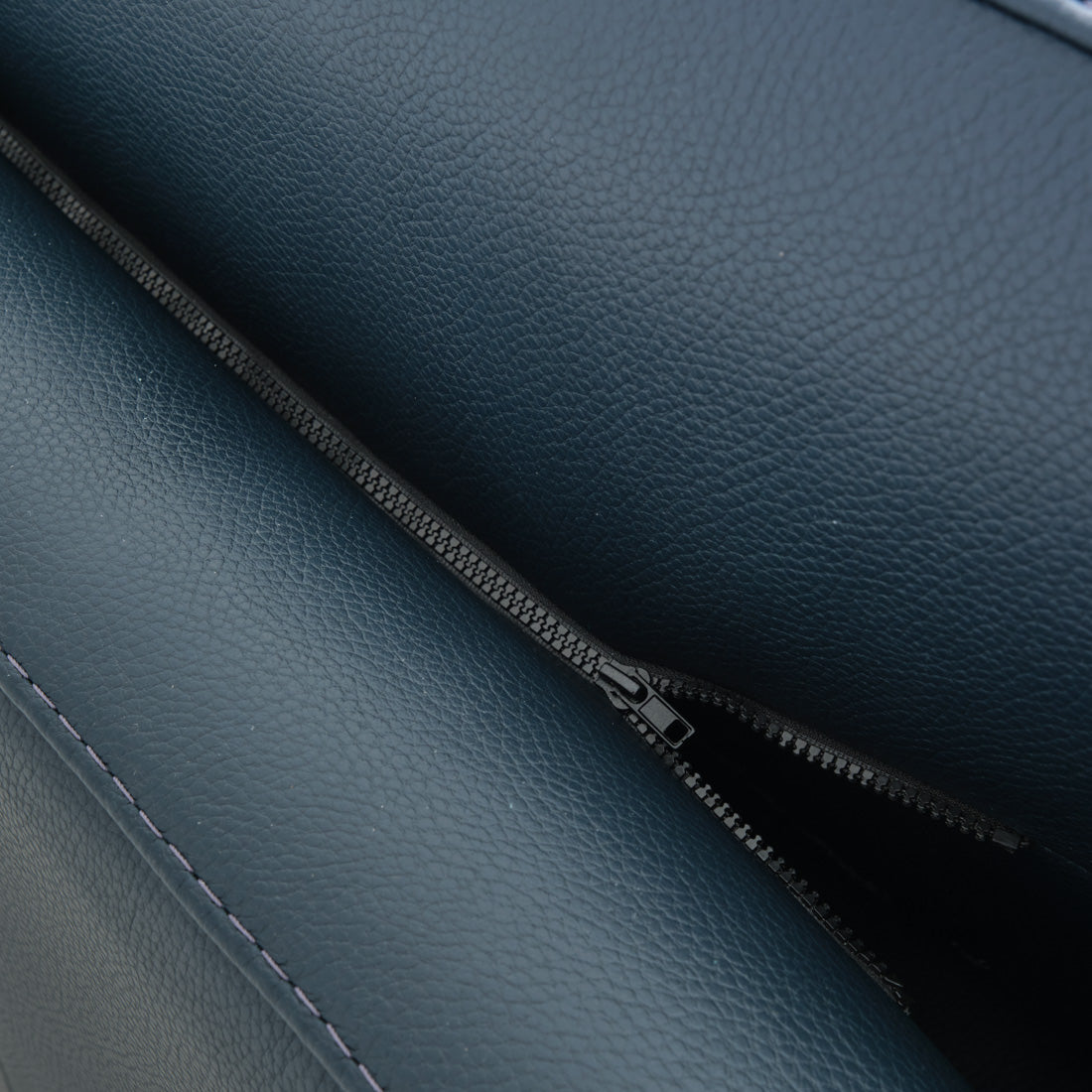 Ermilo Leather Sofa Dark Blue