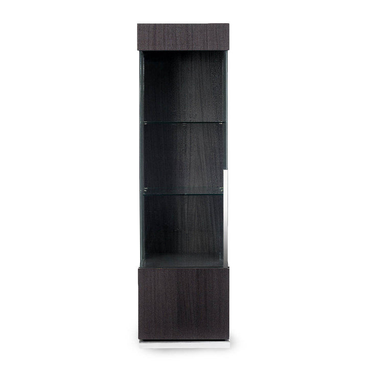 Carlyle Wood Bookcase Dark Grey