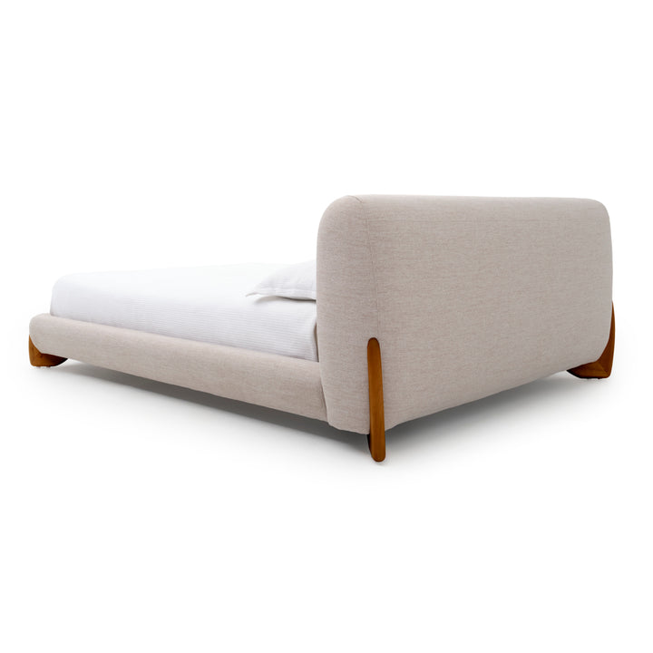 Naida Fabric Queen Bed Beige