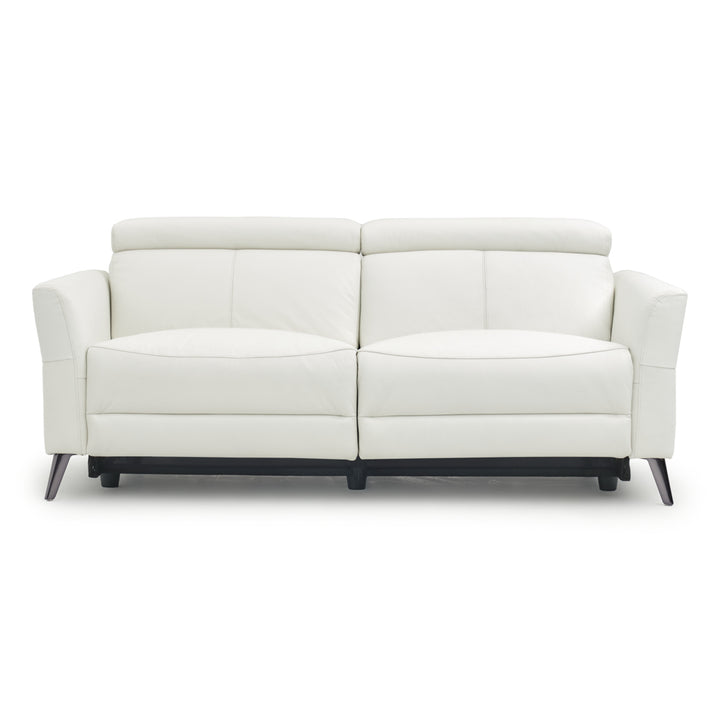 Westlyn Leather Reclining Sofa White