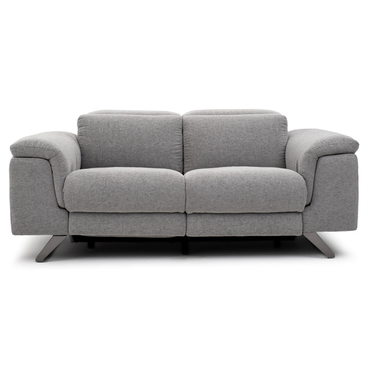 Warren Fabric Reclining Loveseat Light Grey