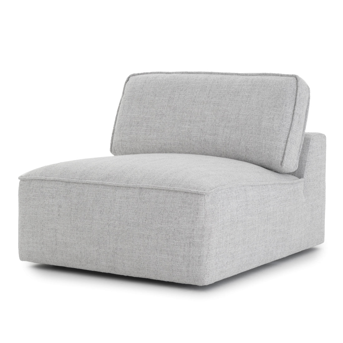 Nash Modular Armless Chair Light Grey