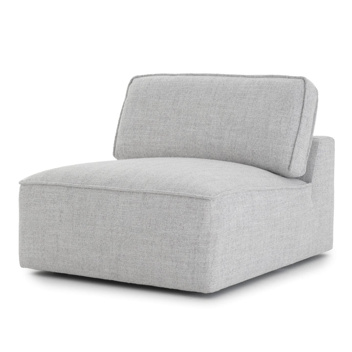 Nash Modular Armless Chair Light Grey