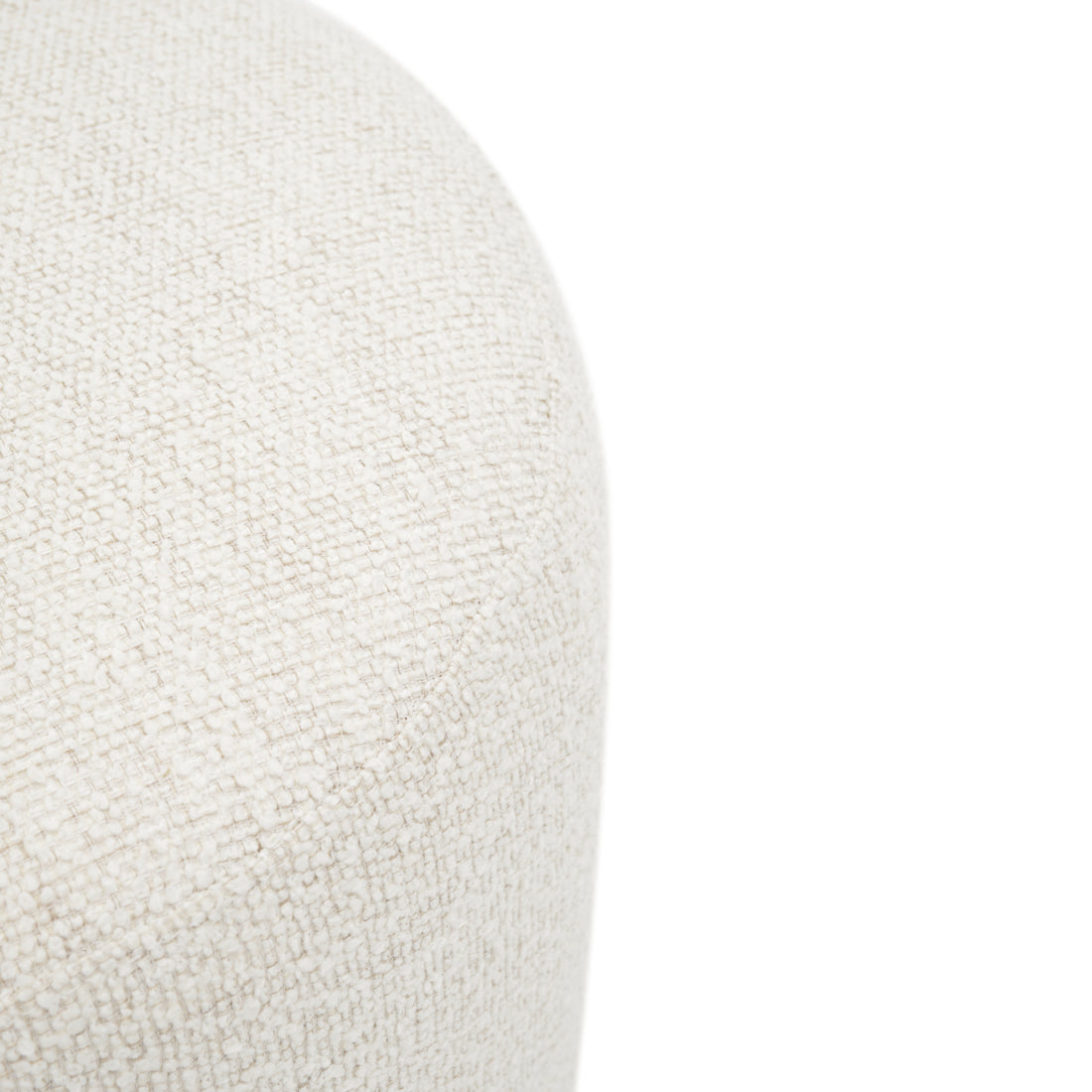 Evella Fabric Ottoman Off White