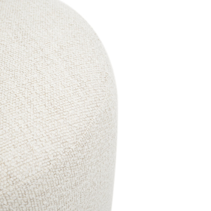 Evella Fabric Ottoman Off White