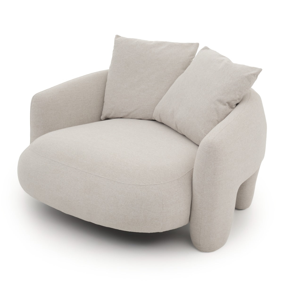Elinda Fabric Accent Chair Beige