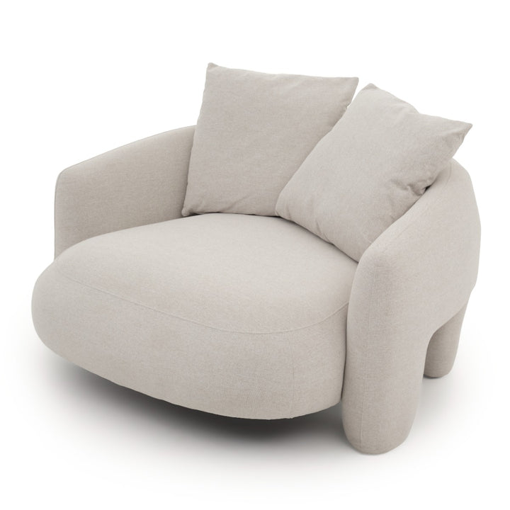 Elinda Fabric Accent Chair Beige