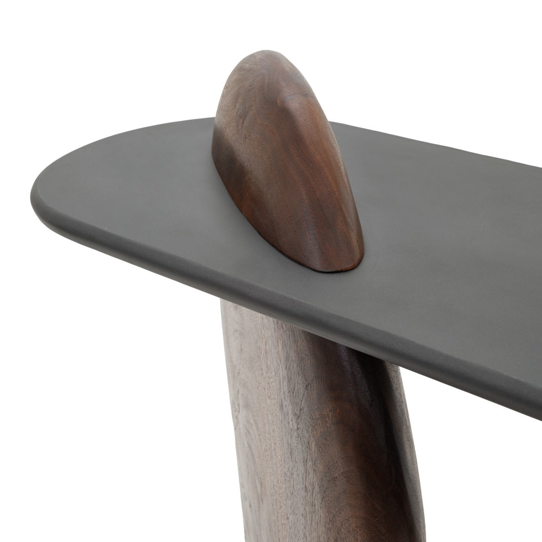 Natera Wood Console Table Dark Brown
