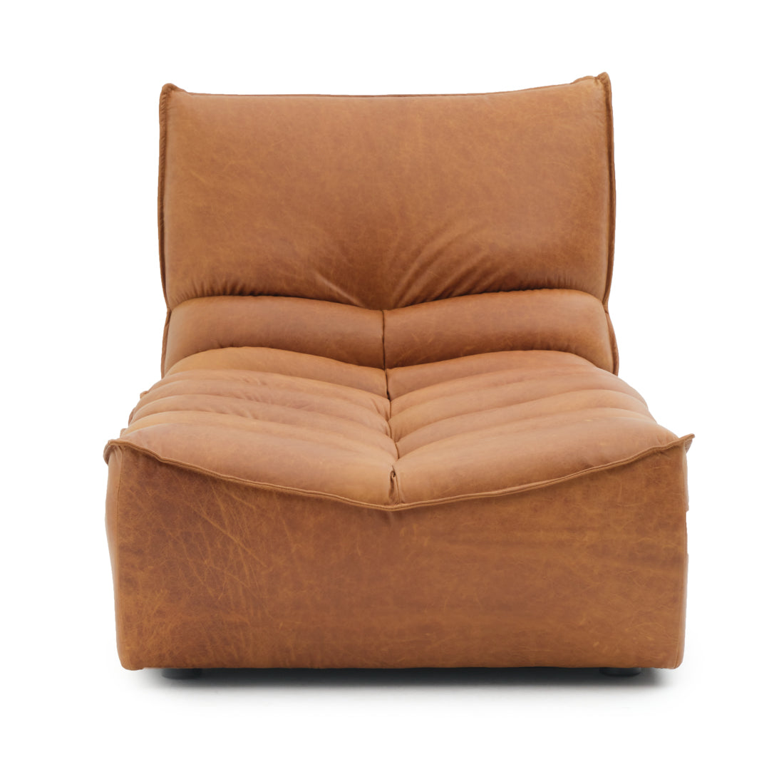 Nesto Modular Armless Chaise Cognac