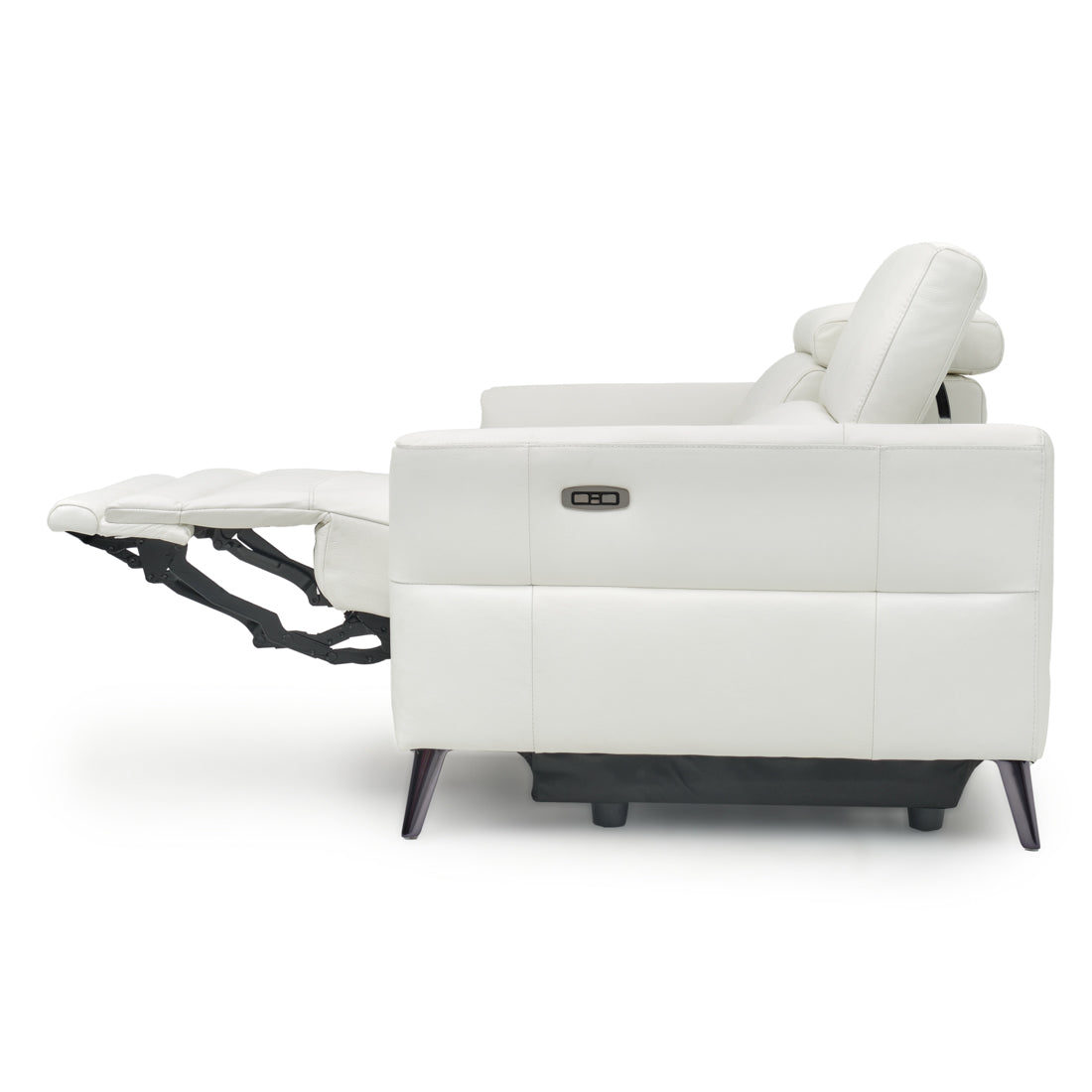 Westlyn Leather Reclining Sofa White