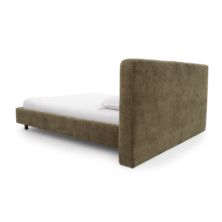 Esmarie Fabric Queen Bed Dark Green