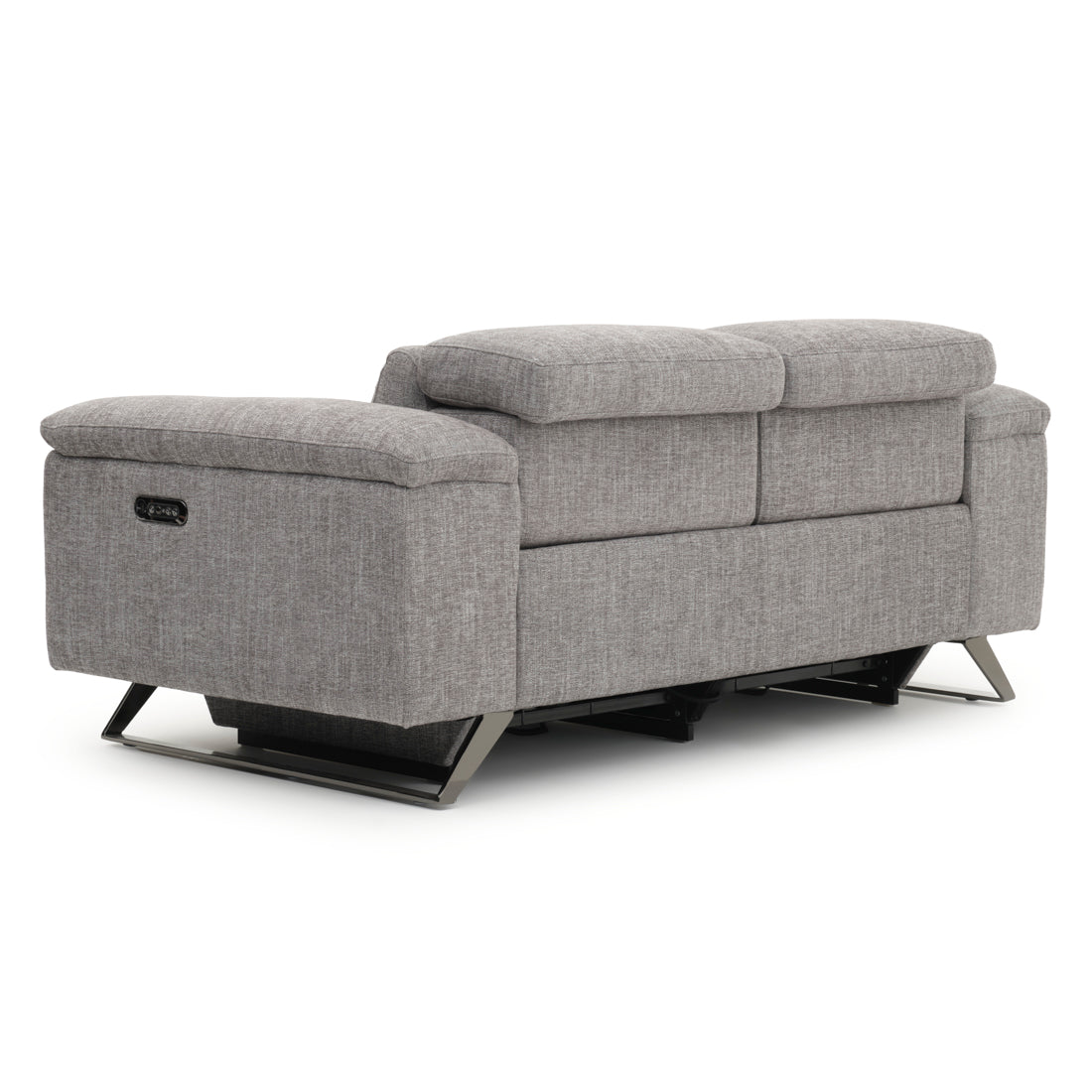 Warren Fabric Reclining Loveseat Dark Grey