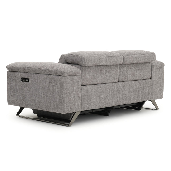 Warren Fabric Reclining Loveseat Dark Grey