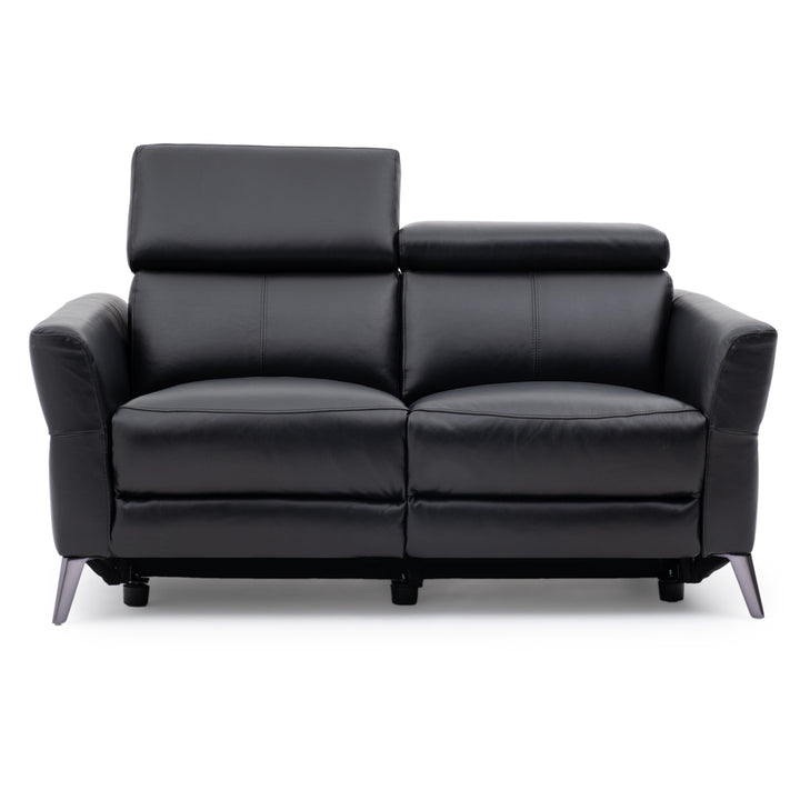Westlyn Leather Reclining Loveseat Black