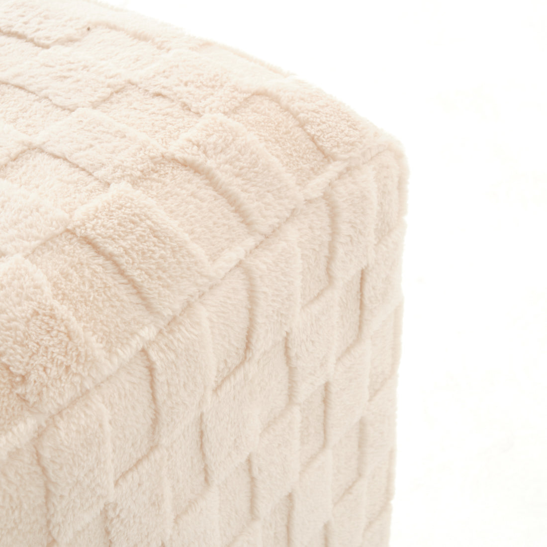 Nimit Fabric Ottoman Off White