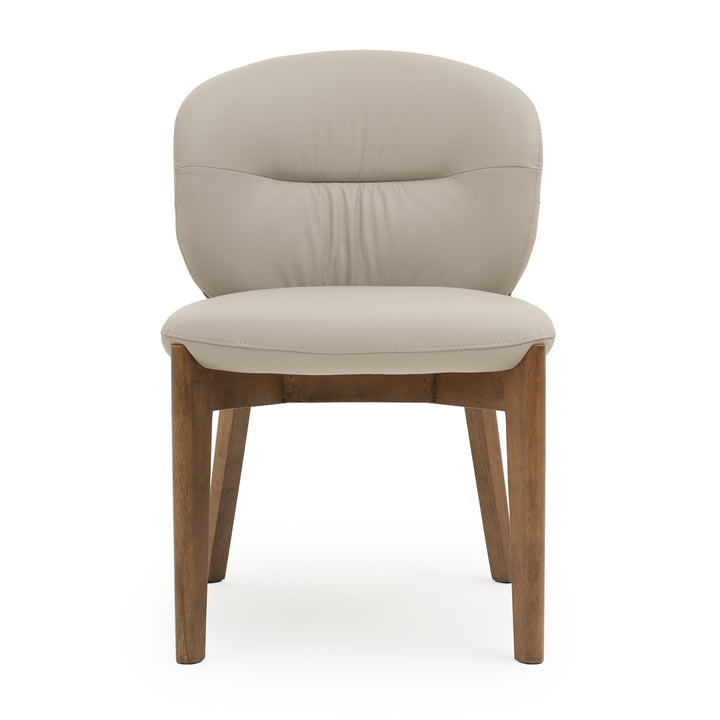 Nirosa Leather Chair Light Grey