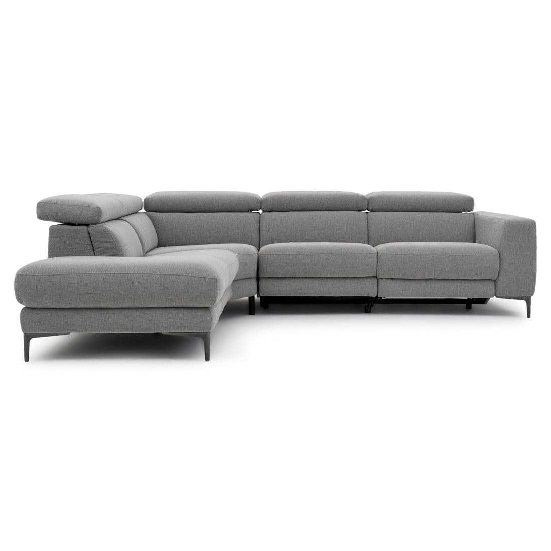 Emilia Reclining Sectional Sofa Light Grey