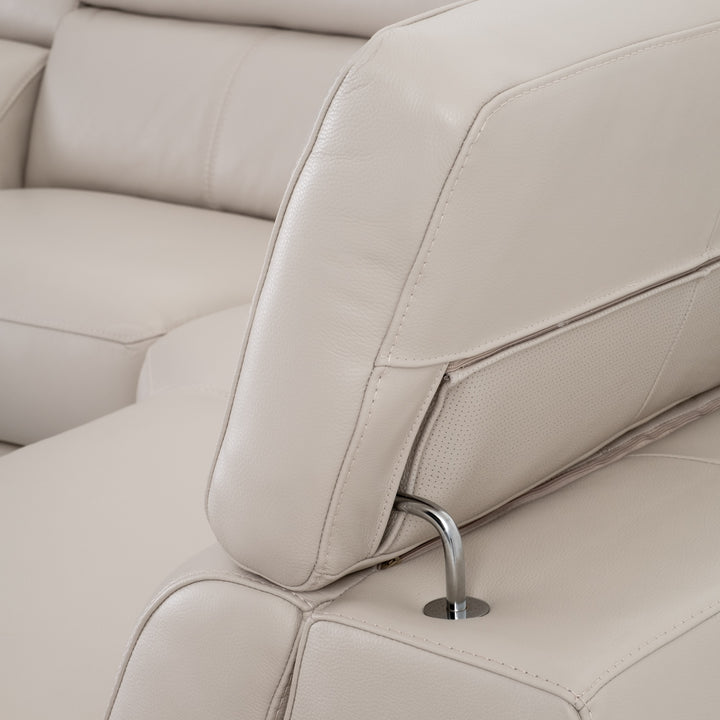 Emilia Reclining Sectional Sofa Light Grey