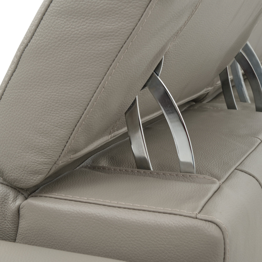 Westlyn Leather Reclining Loveseat Light Grey