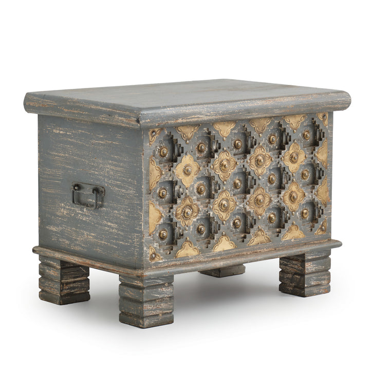 Navya Wood Accent Table Light Grey