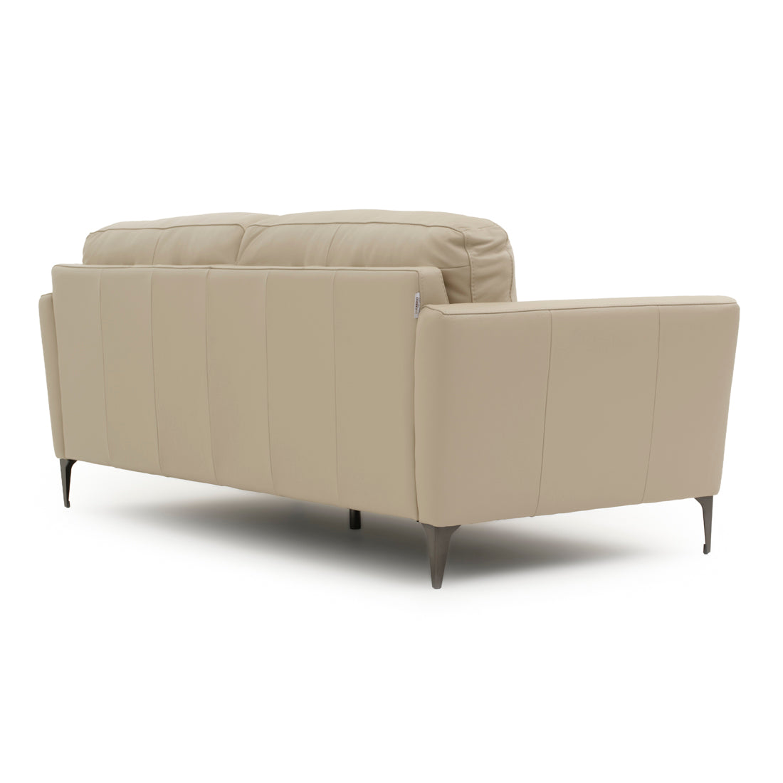Elbertina Leather Sofa Beige