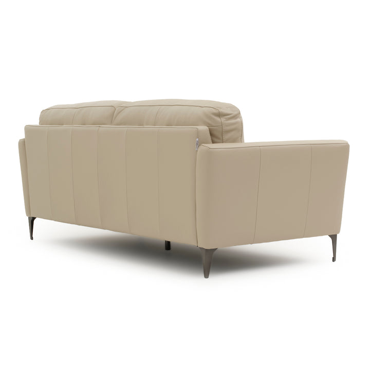 Elbertina Leather Sofa Beige