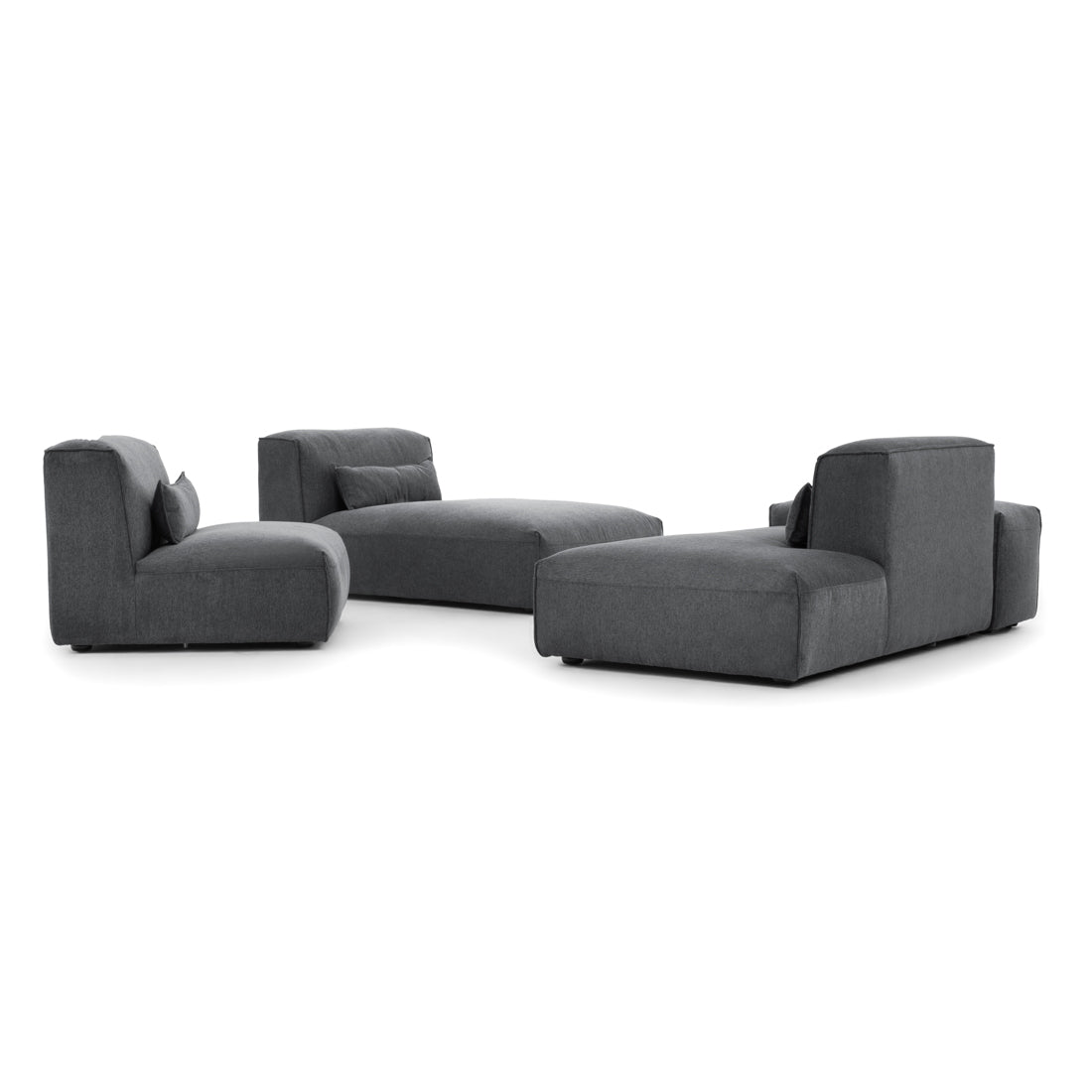 Ellemia Fabric Modular Set Dark Grey