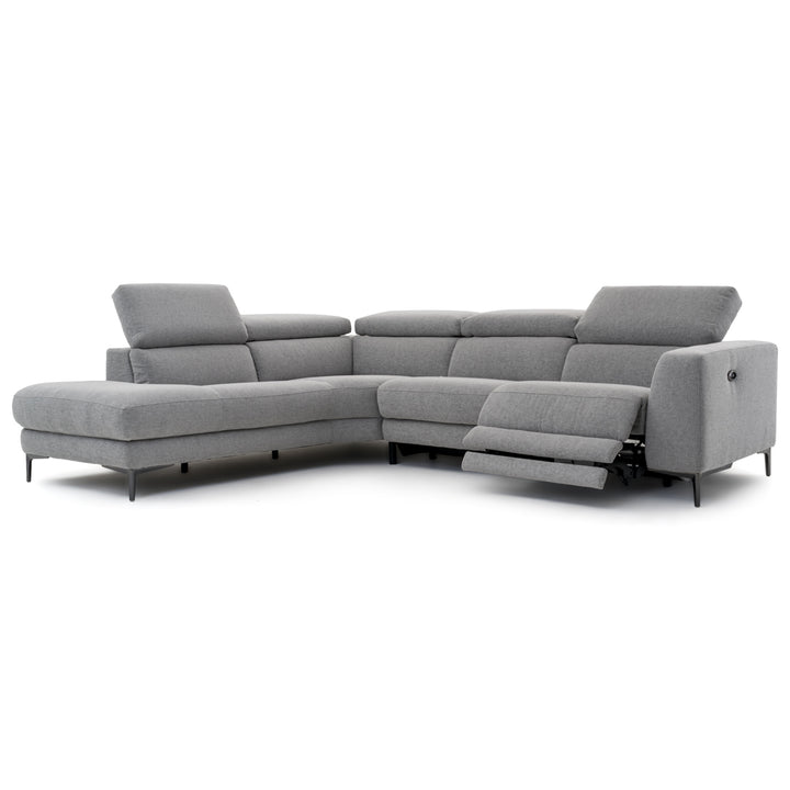 Emilia Reclining Sectional Sofa Light Grey