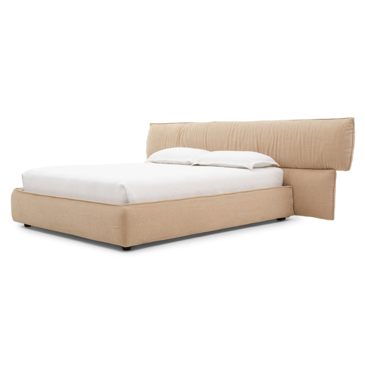 Wenna Fabric King Bed Beige
