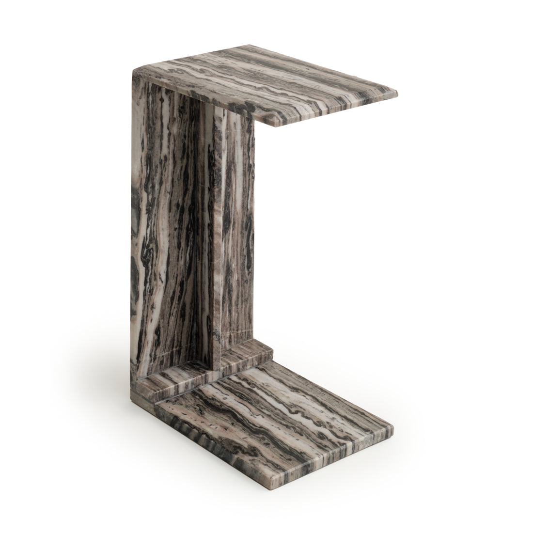 Neville Marble Accent Table Dark Grey