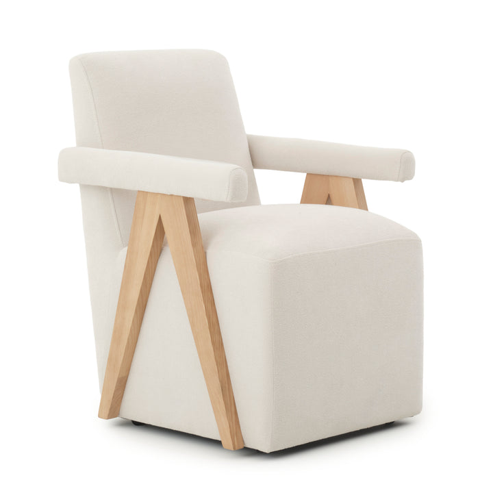 Nestoria Fabric Armchair Off White