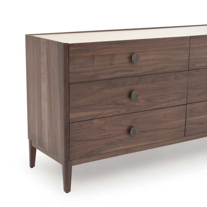 Nathaniel 6-Drawer Dresser Dark Brown