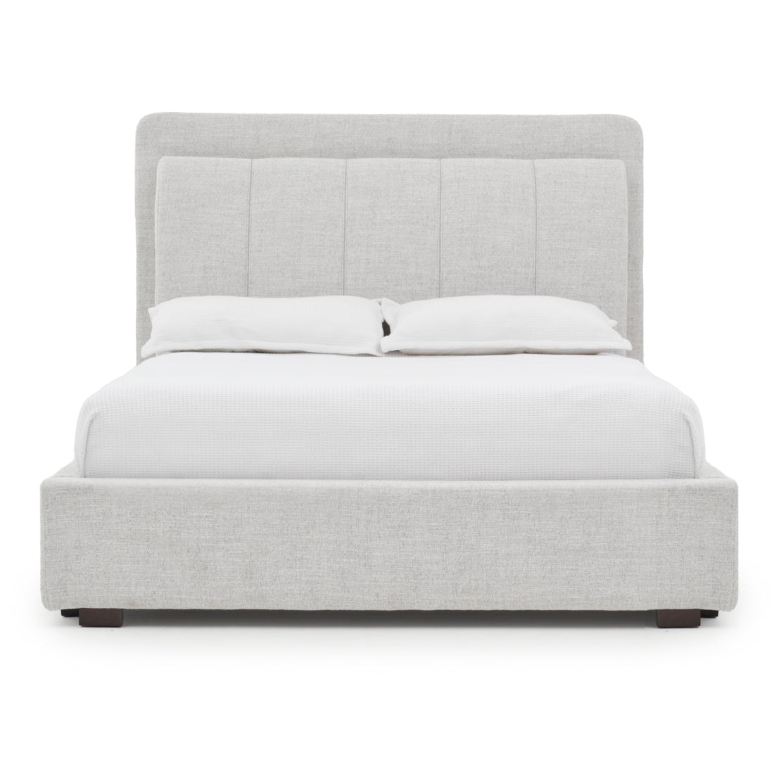 Elisha Fabric Queen Bed Light Grey