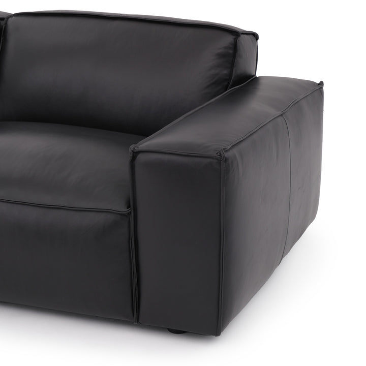 Nook Leather Modular Sofa Black