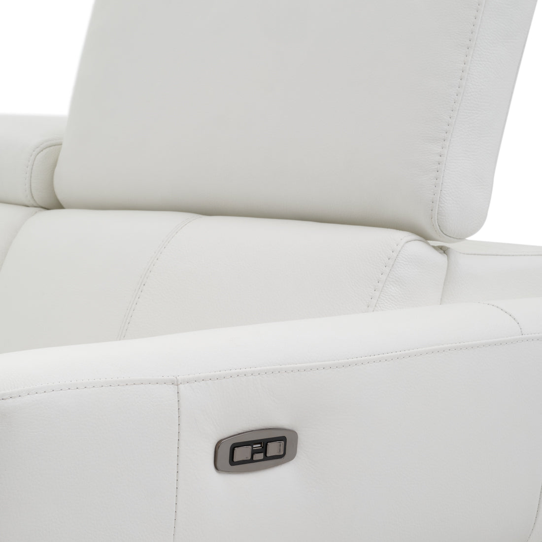 Westlyn Leather Reclining Loveseat White