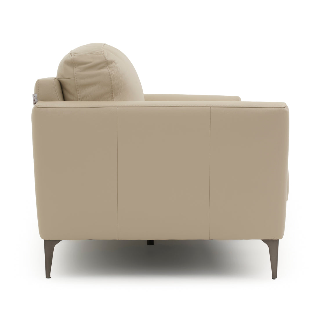 Elbertina Leather Sofa Beige