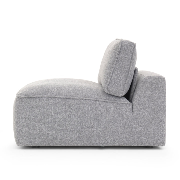 Nash Modular Armless Chair Dark Grey