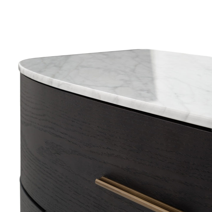 Widisha 5-Drawer Chest Dark Brown