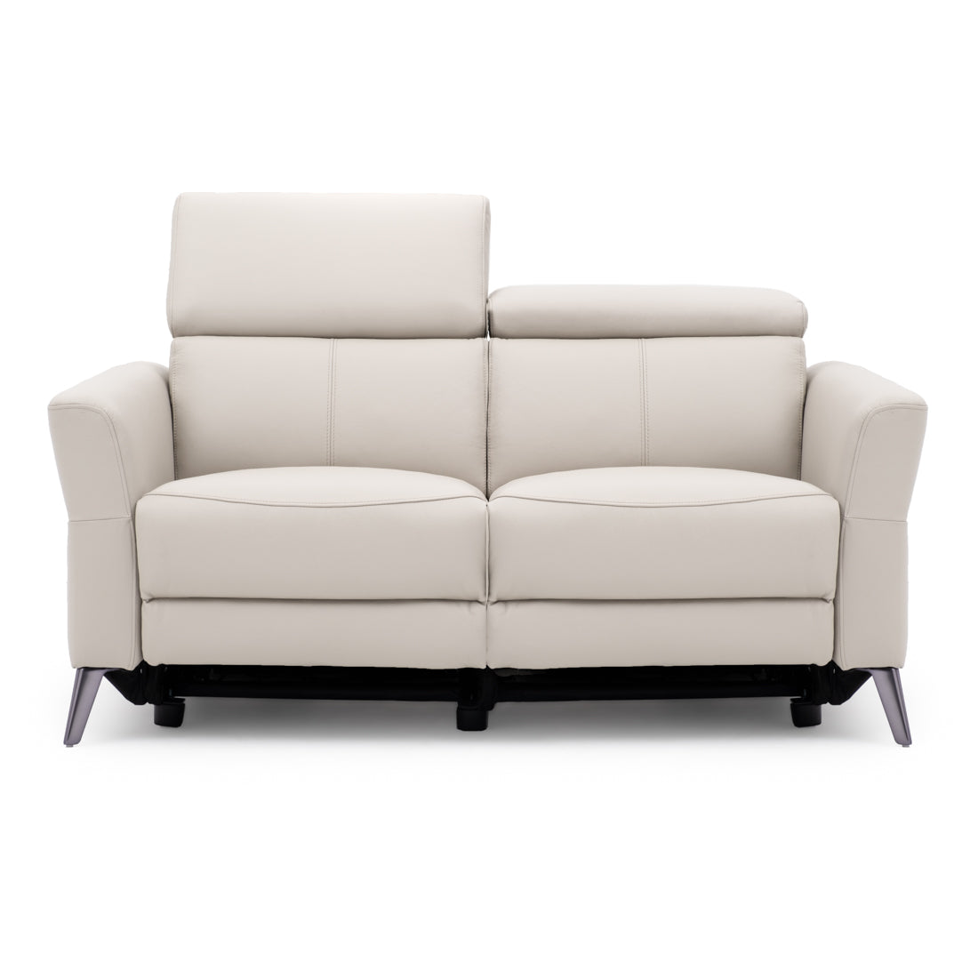 Westlyn Leather Reclining Loveseat Light Grey