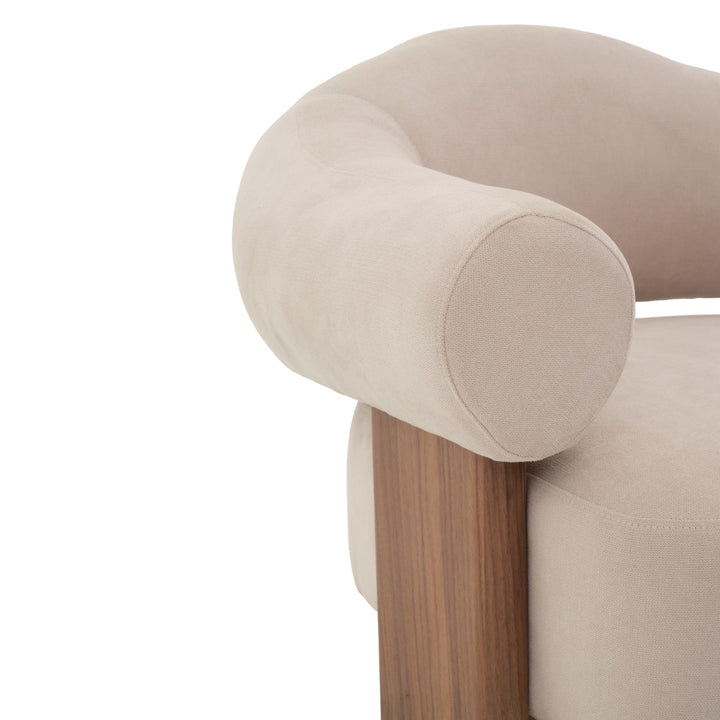 Emily Fabric Accent Chair Beige