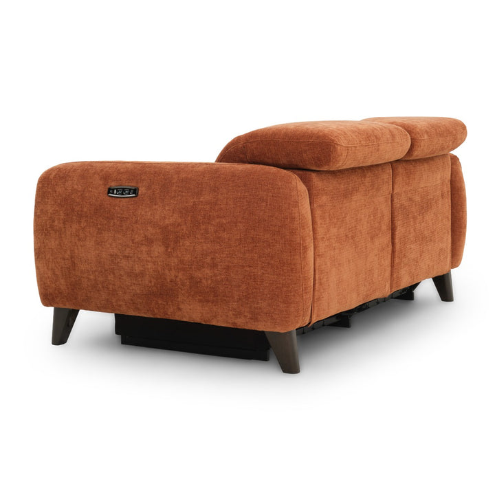 Nilani Fabric Reclining Loveseat Orange
