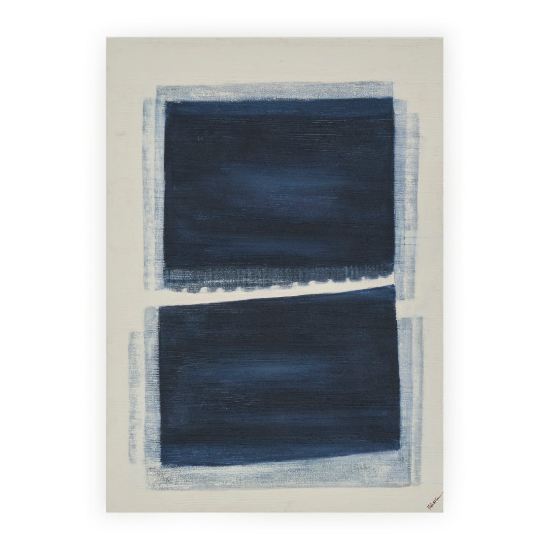 Ebiza Painting on Canvas Dark Blue