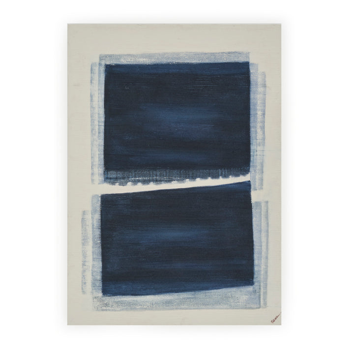 Ebiza Painting on Canvas Dark Blue