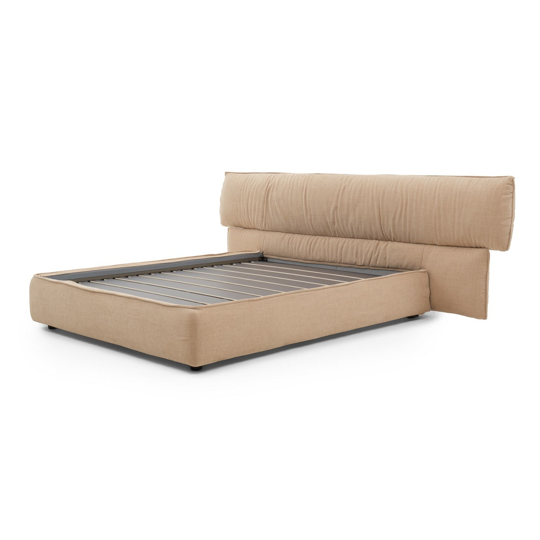 Wenna Fabric King Bed Beige