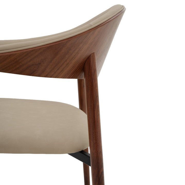Etina Wood Armchair Taupe