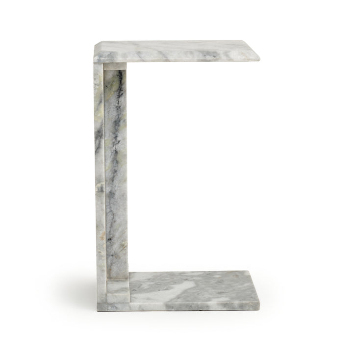 Neville Marble Accent Table White
