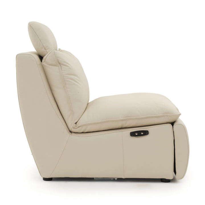 Nadyna Reclining Armless Chair Beige