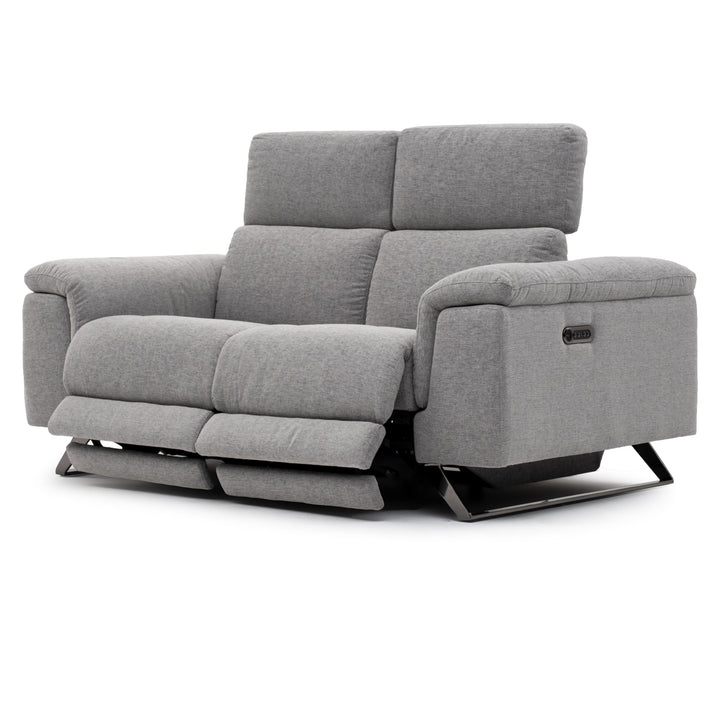 Warren Fabric Reclining Loveseat Light Grey