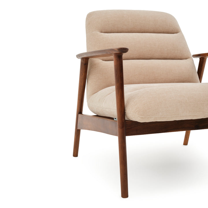 Natan Fabric Accent Chair Light Brown