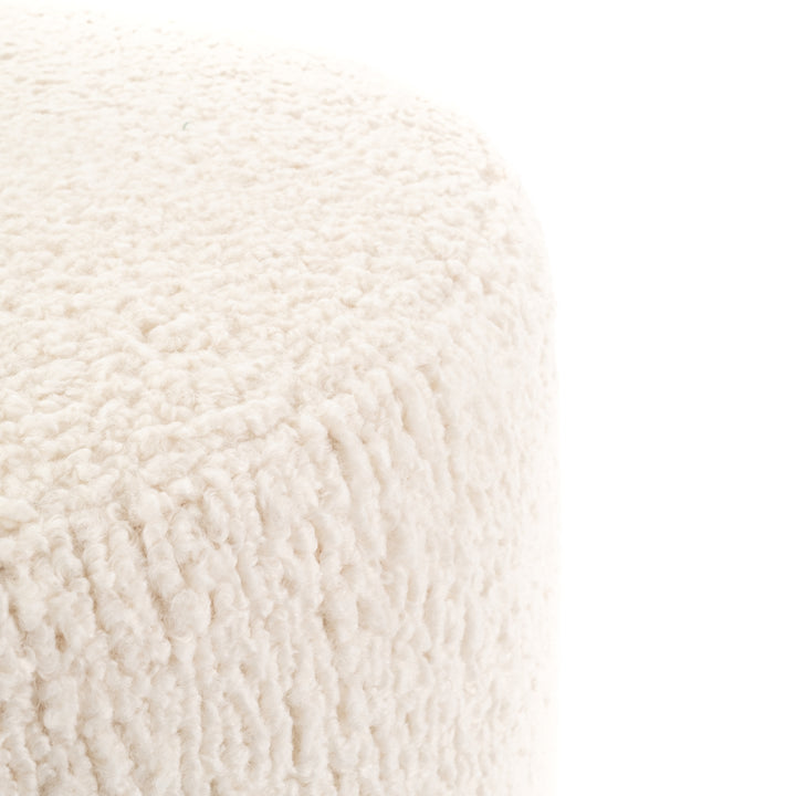Evella Fabric Ottoman Off White